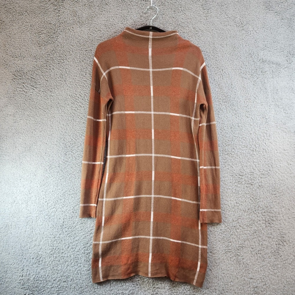Jones & Co Sweater Dress Women's XS Brown Plaid Flannel Long Sleeve